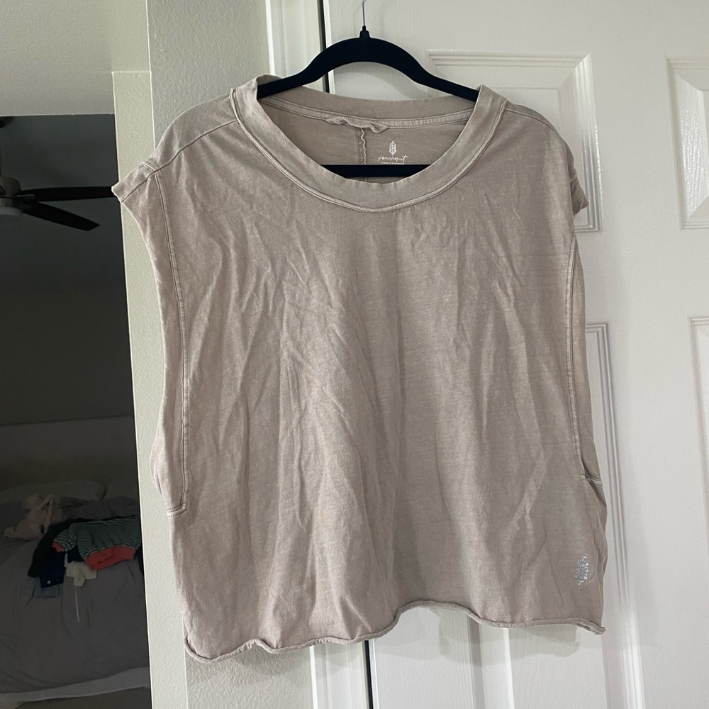 FP Movement by Free People Beige Muscle Tee